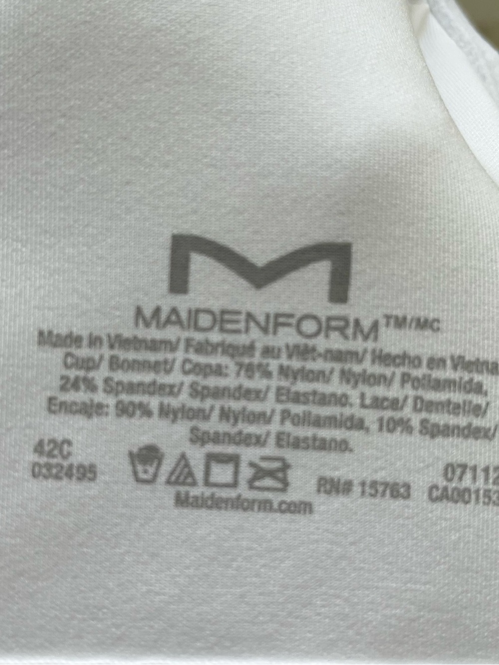 Maidenform One Fab Fit Everyday Full coverage Bra T Back Front closure Size 42C - Picture 3 of 5
